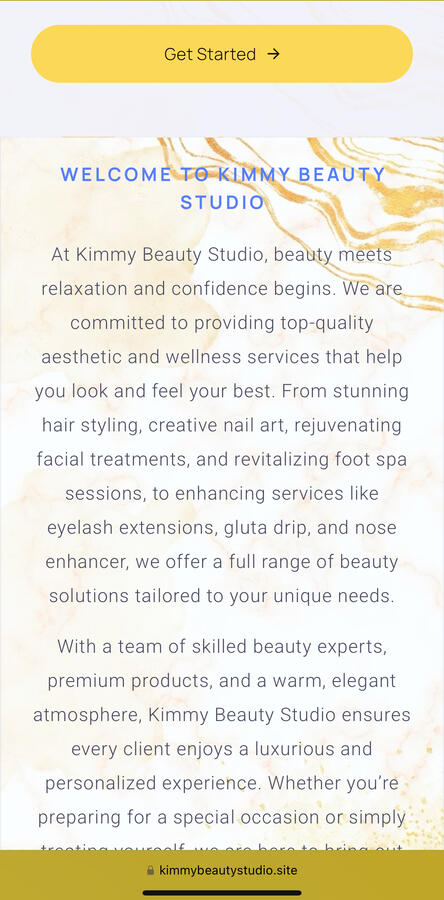 Kimmy Beauty Studio’s landing pages Kimmy Beauty Studio’s landing pages