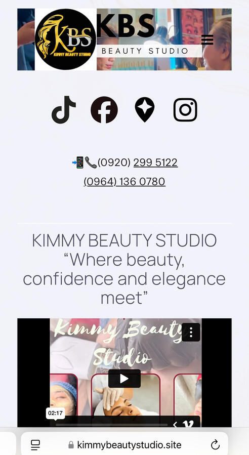 Kimmy Beauty Studio’s landing pages Kimmy Beauty Studio’s landing pages